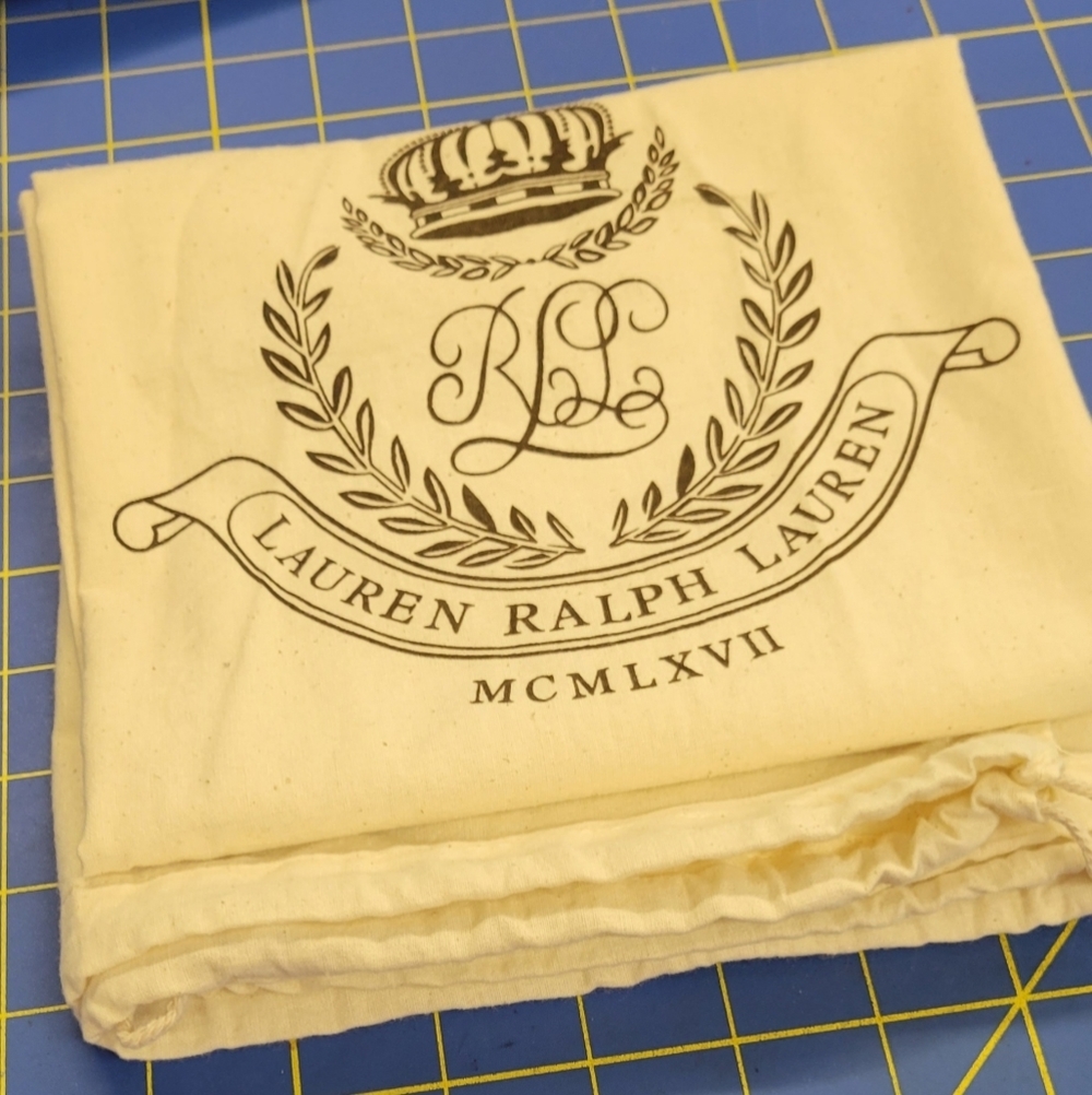 Lauren Ralph Lauren Dust Drawstring 100% Cotton Bag 21" x 22" New
